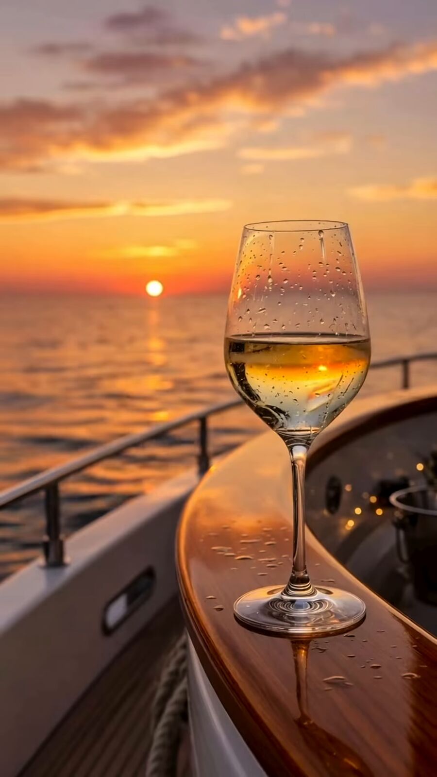 Wine at sunset